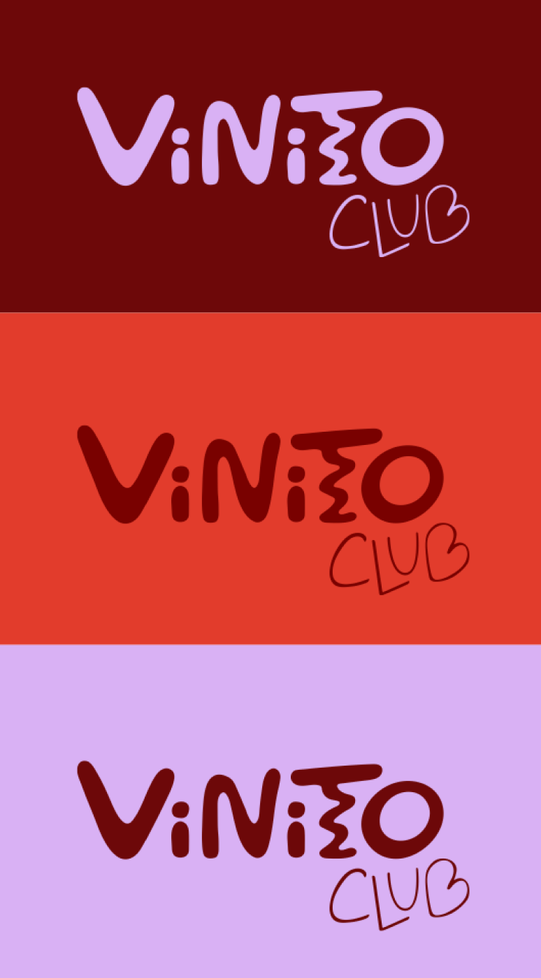 Vinito Club logo color versions
